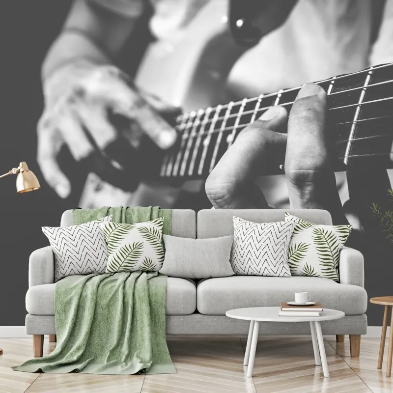 Fototapeta monochromatyczne zbliżenie gitary