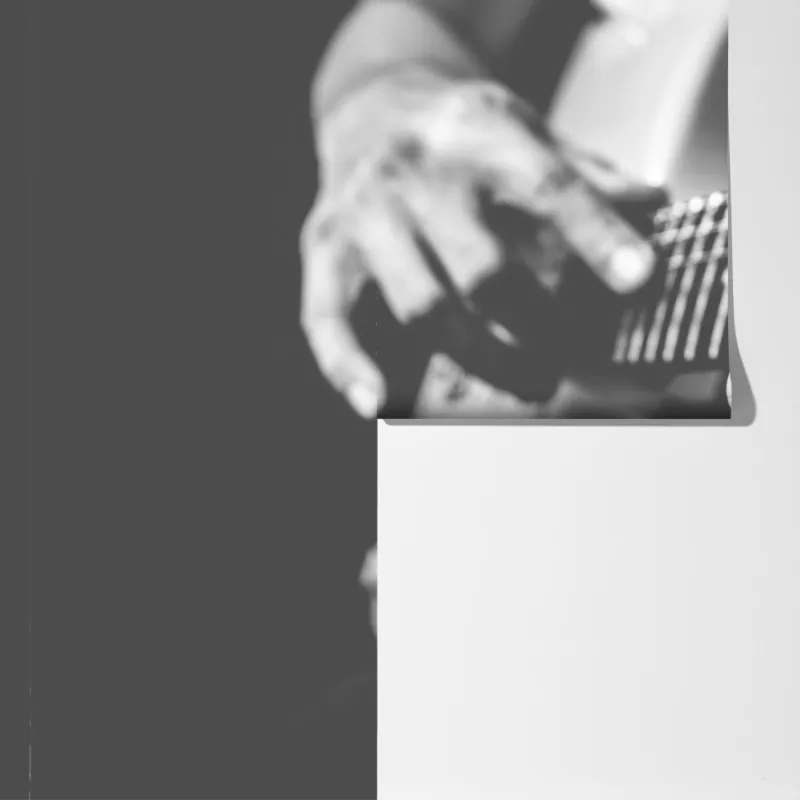 Fototapeta monochromatyczne zbliżenie gitary – Wallissimo® Fototapeta monochromatyczne zbliżenie gitary – Wallissimo®