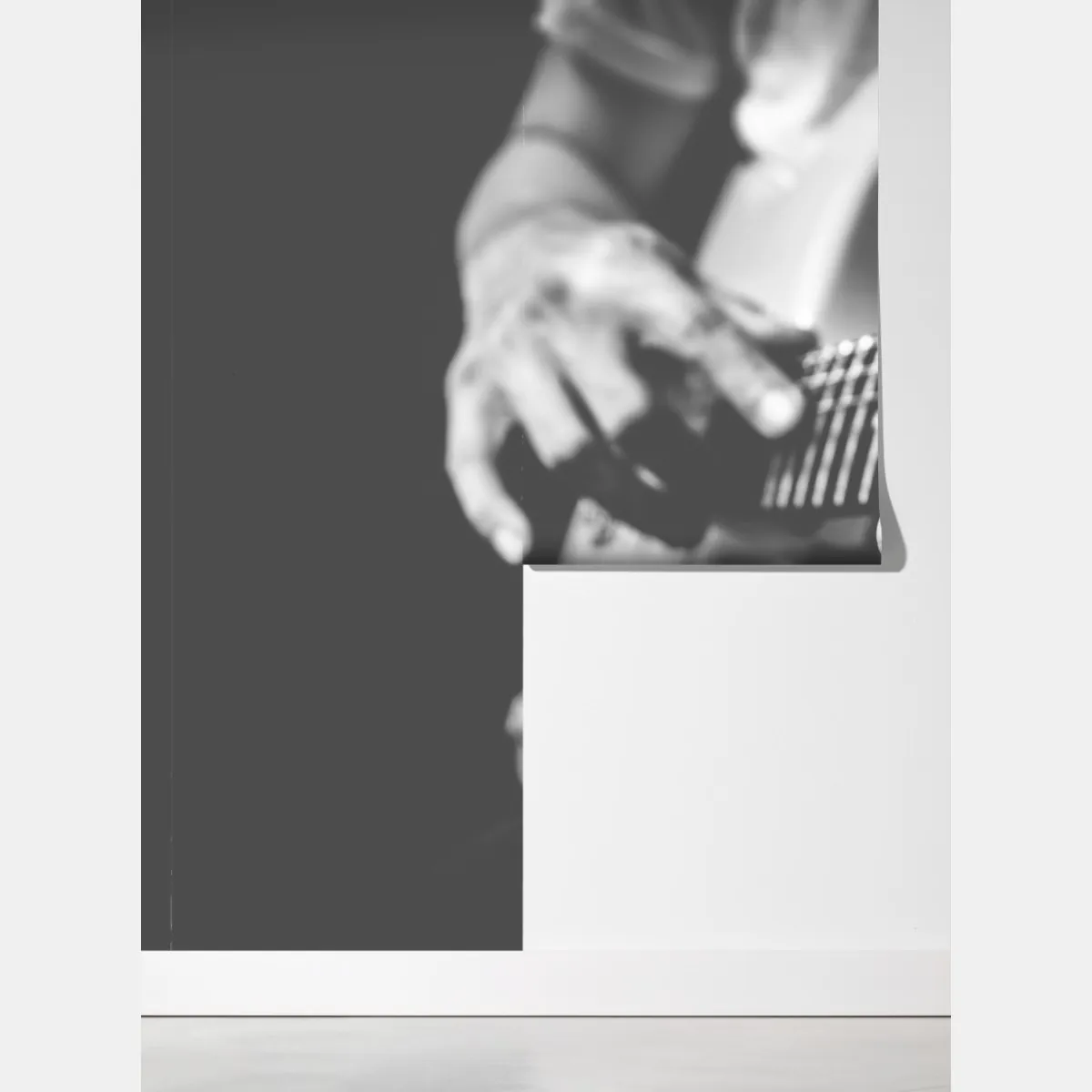 Fototapeta monochromatyczne zbliżenie gitary – Wallissimo® Fototapeta monochromatyczne zbliżenie gitary – Wallissimo®