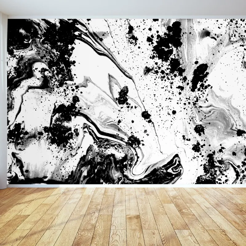 Fototapeta monochromatyczny marmur atramentowy abstrakcja
