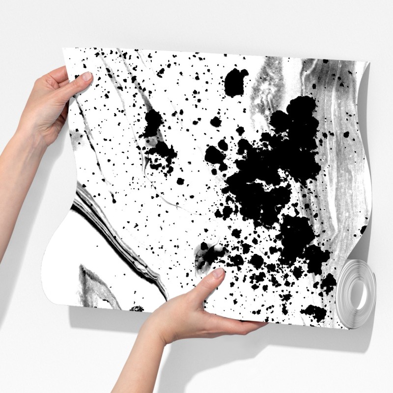 Fototapeta monochromatyczny marmur atramentowy abstrakcja – Wallissimo® Fototapeta monochromatyczny marmur atramentowy abstrakcja – Wallissimo®