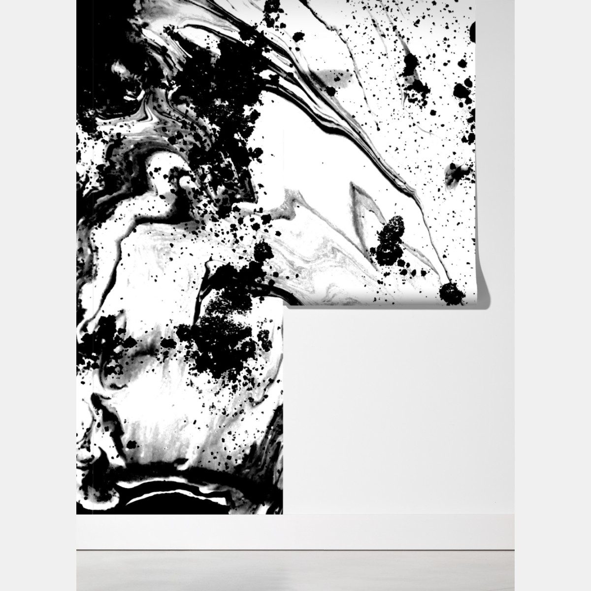 Fototapeta monochromatyczny marmur atramentowy abstrakcja – Wallissimo® Fototapeta monochromatyczny marmur atramentowy abstrakcja – Wallissimo®