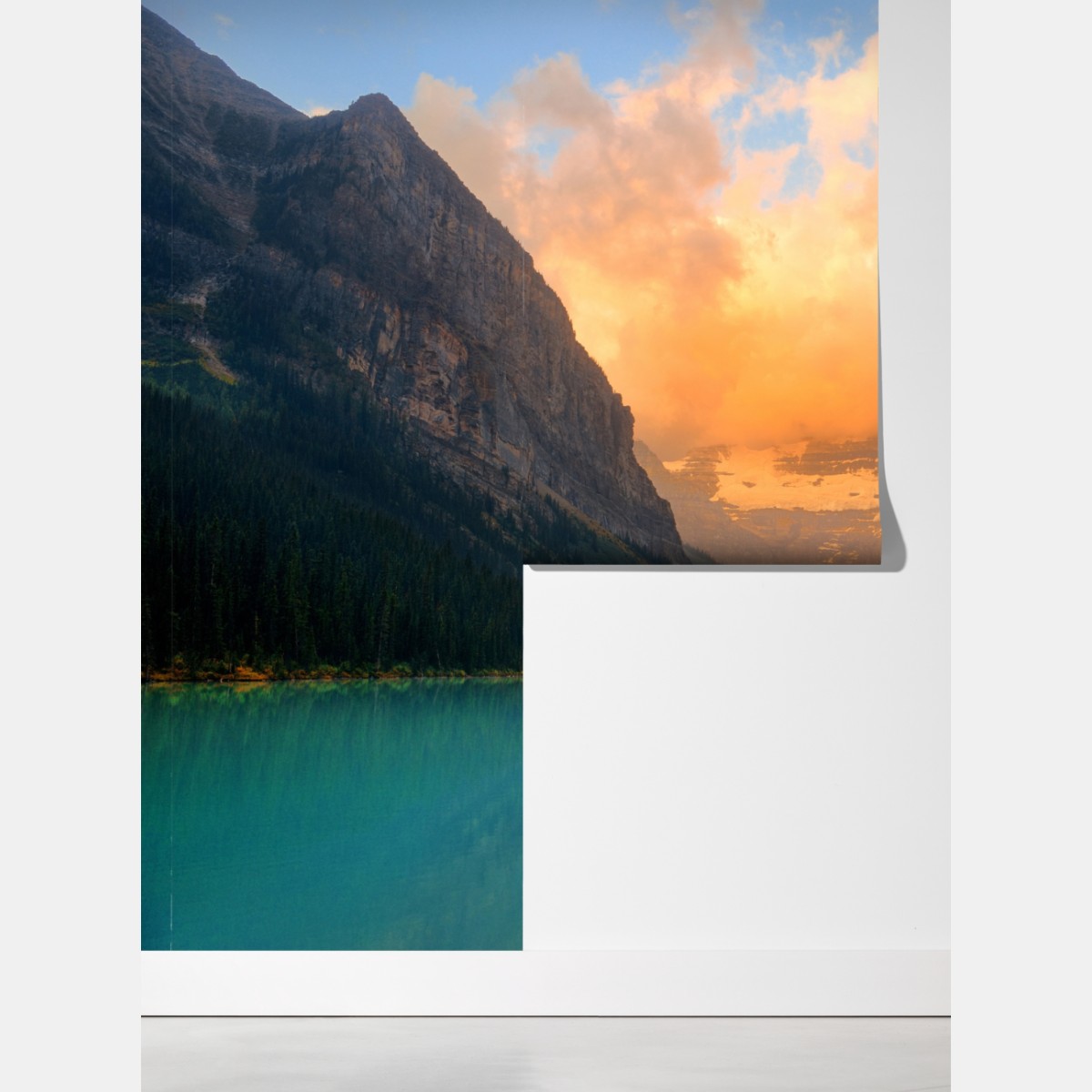 Fototapeta wschód słońca nad Lake Louise, Banff – Wallissimo® Fototapeta wschód słońca nad Lake Louise, Banff – Wallissimo®
