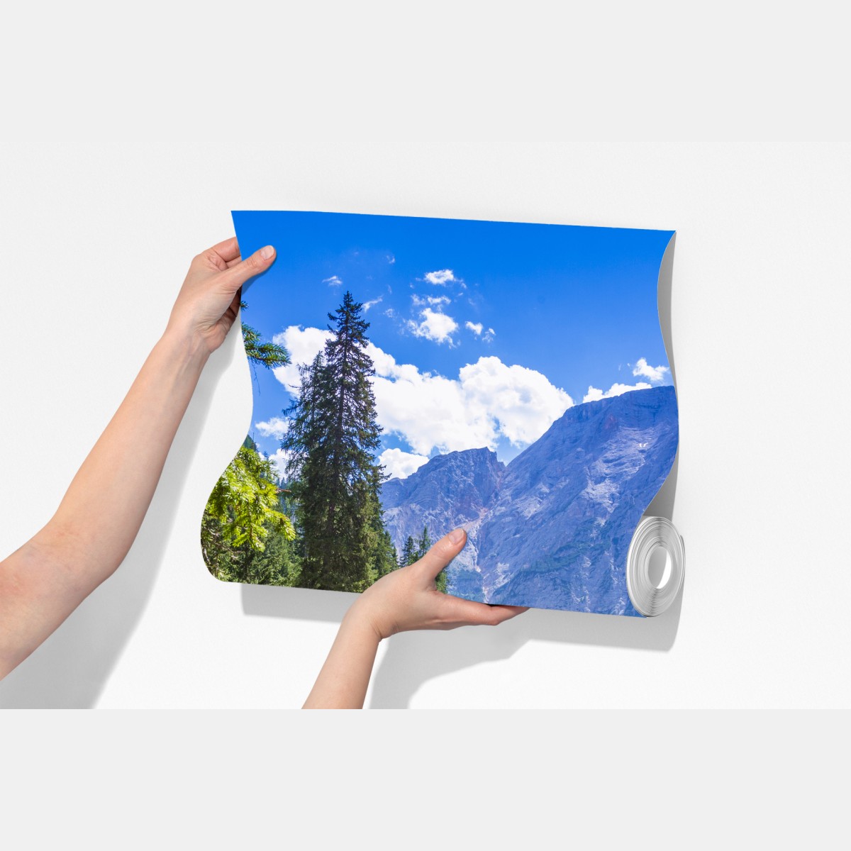 Fototapeta Pragser Wildsee turkusowe górskie jezioro – Wallissimo® Fototapeta Pragser Wildsee turkusowe górskie jezioro – Wallissimo®