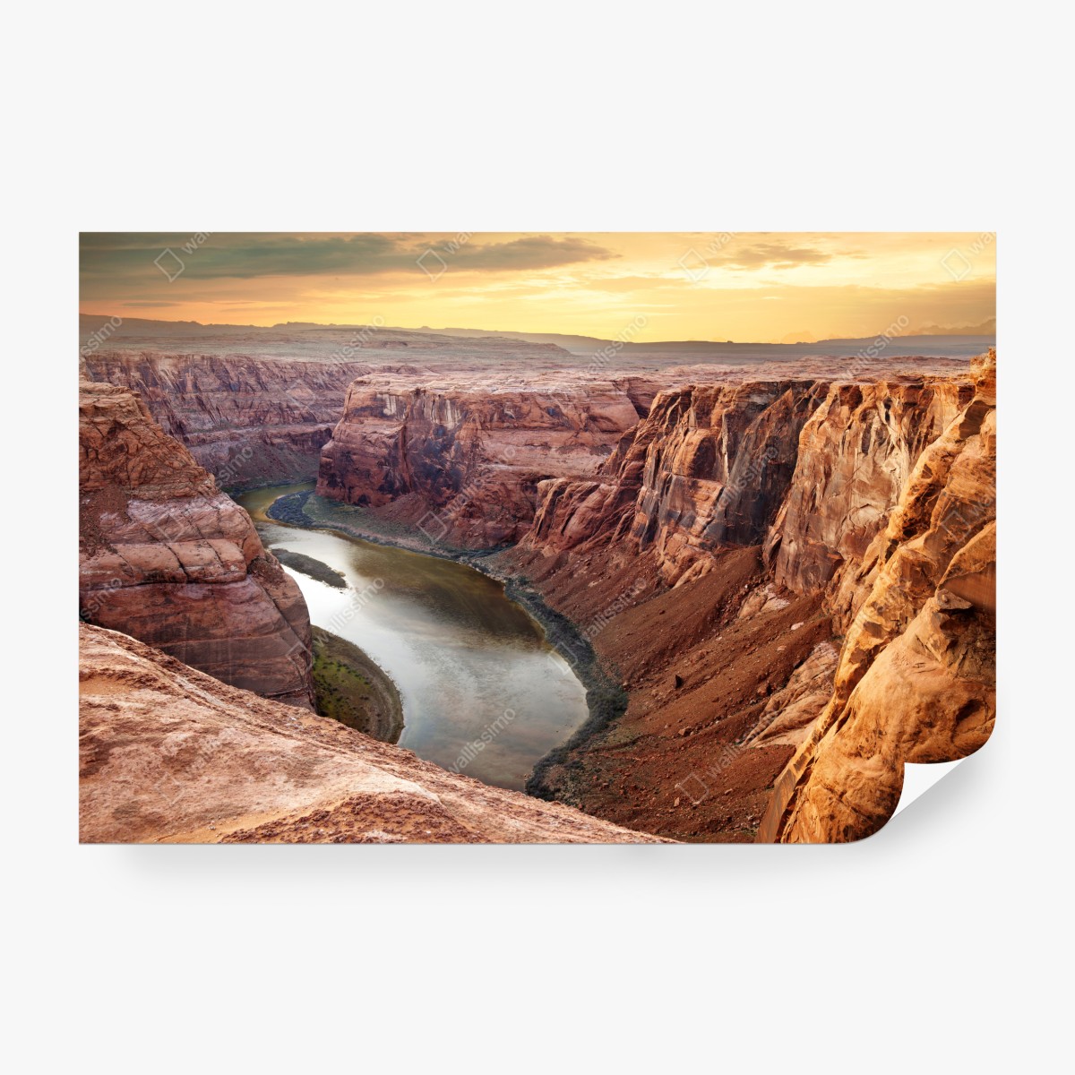 Fototapeta słoneczny kanion w Horseshoe Bend, rzeka Kolorado – Wallissimo® Fototapeta słoneczny kanion w Horseshoe Bend, rzeka Kolorado – Wallissimo®