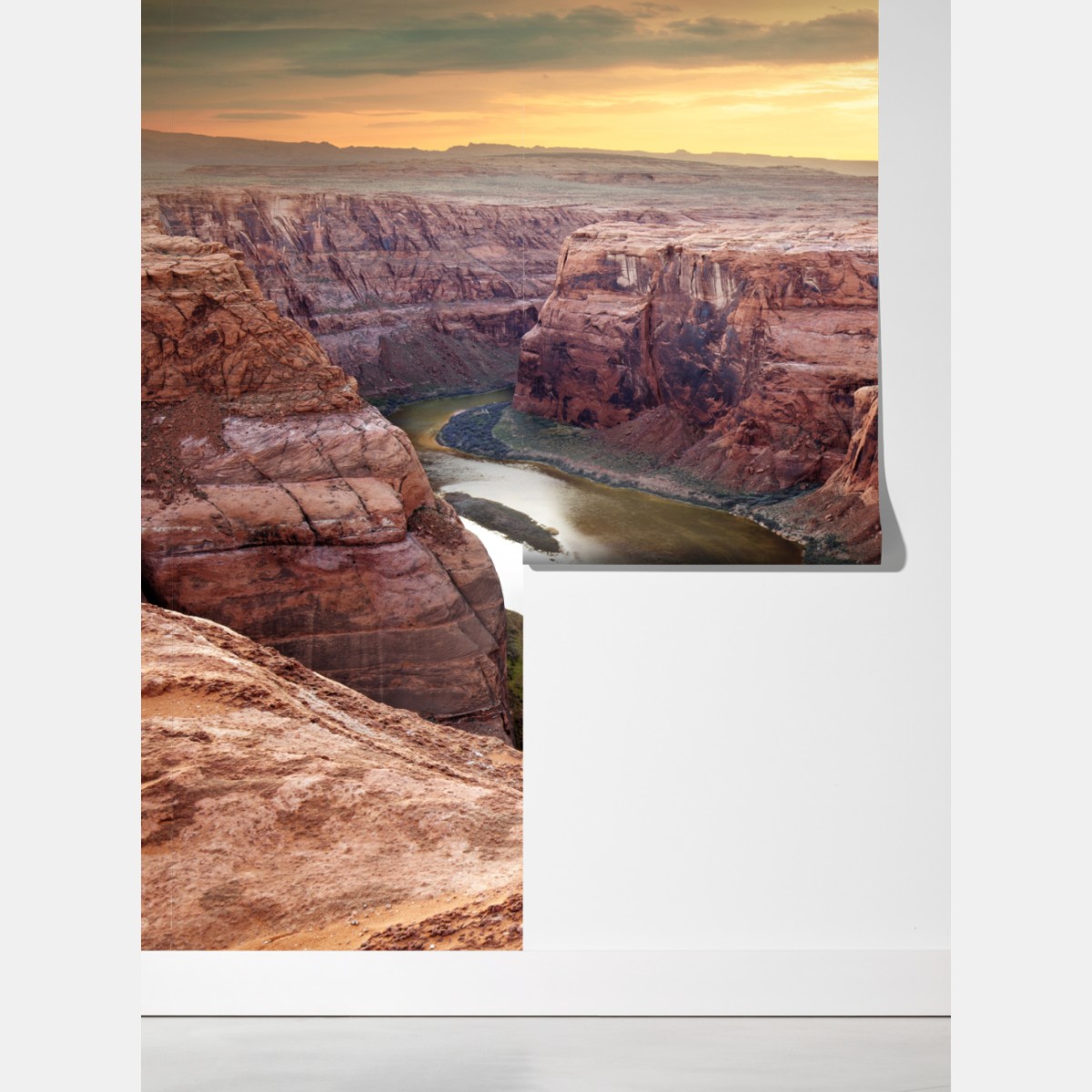 Fototapeta słoneczny kanion w Horseshoe Bend, rzeka Kolorado – Wallissimo® Fototapeta słoneczny kanion w Horseshoe Bend, rzeka Kolorado – Wallissimo®