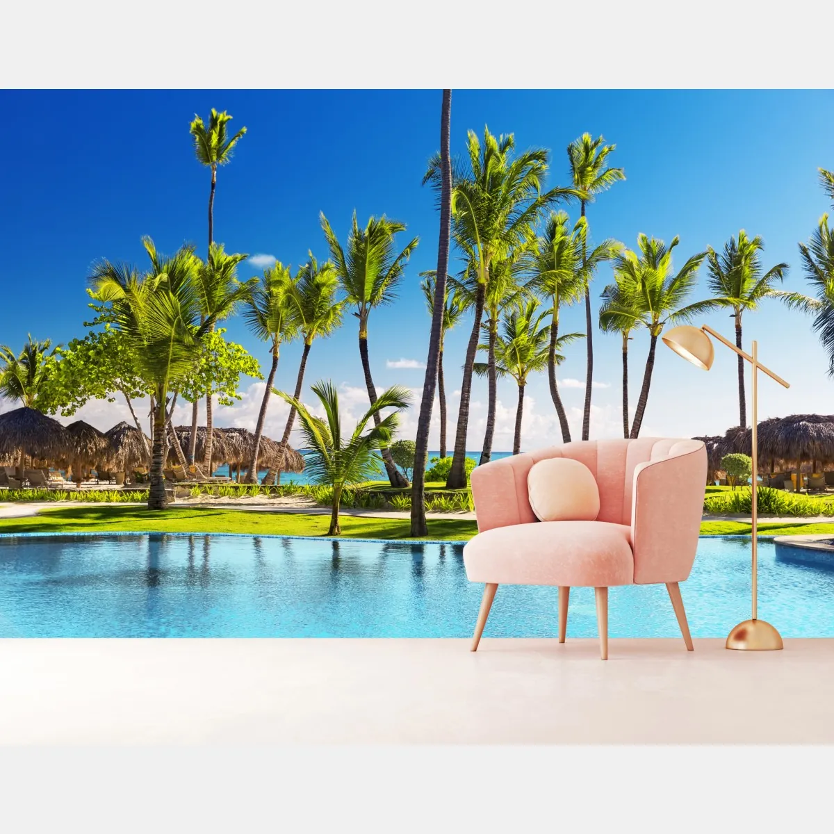 Fototapeta tropikalny zakątek na plaży w Punta Cana – Wallissimo® Fototapeta tropikalny zakątek na plaży w Punta Cana – Wallissimo®