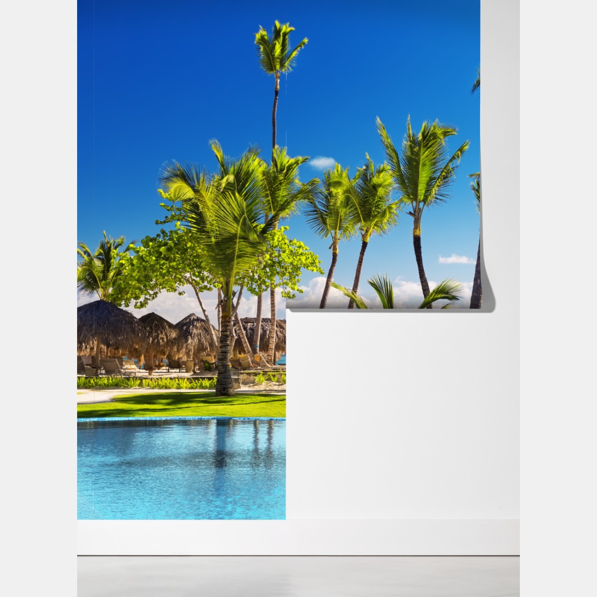 Fototapeta tropikalny zakątek na plaży w Punta Cana – Wallissimo® Fototapeta tropikalny zakątek na plaży w Punta Cana – Wallissimo®