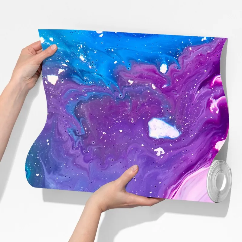 Fototapeta żywa niebiesko-fioletowa abstrakcja akrylowa – Wallissimo® Fototapeta żywa niebiesko-fioletowa abstrakcja akrylowa – Wallissimo®