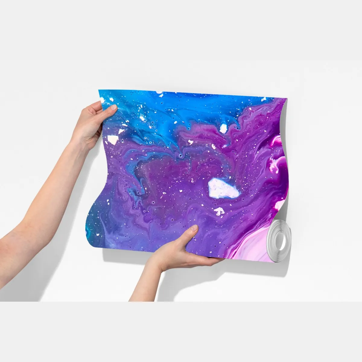 Fototapeta żywa niebiesko-fioletowa abstrakcja akrylowa – Wallissimo® Fototapeta żywa niebiesko-fioletowa abstrakcja akrylowa – Wallissimo®