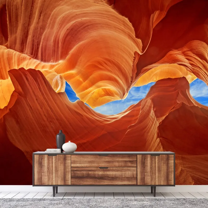 Fototapeta Antelope Canyon wirujące piaskowcowe formy