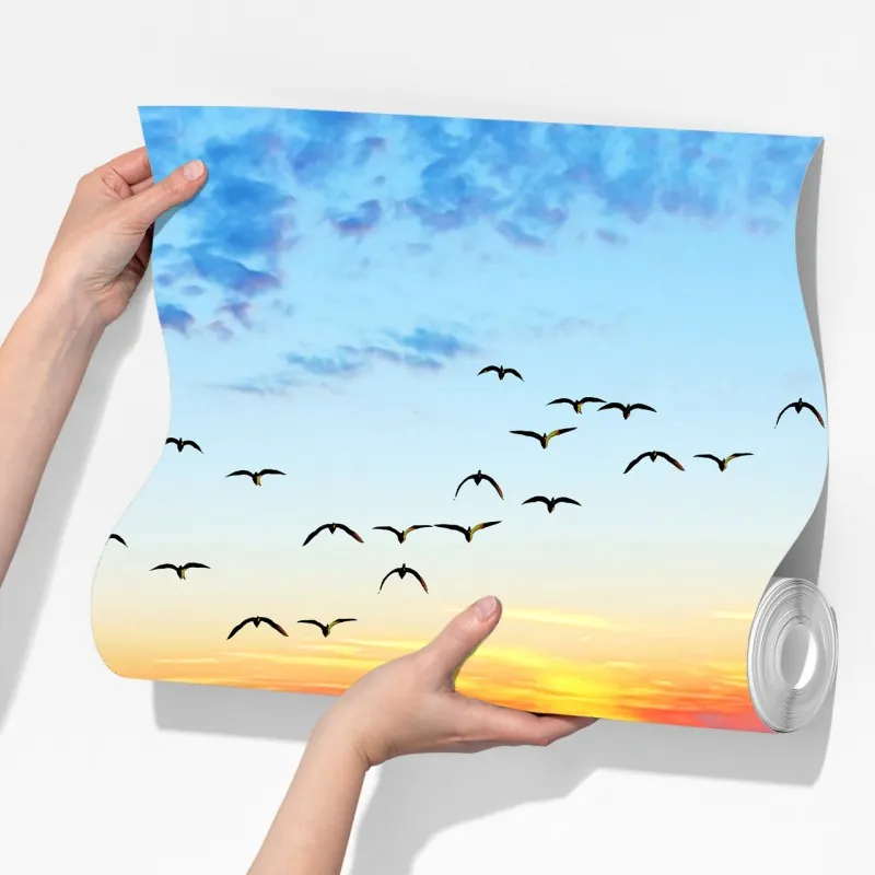 Fototapeta pomost o zachodzie słońca nad jeziorem – Wallissimo® Fototapeta pomost o zachodzie słońca nad jeziorem – Wallissimo®