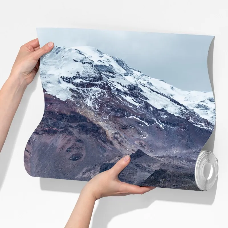 Fototapeta majestatyczna zaśnieżona dolina górska – Wallissimo® Fototapeta majestatyczna zaśnieżona dolina górska – Wallissimo®