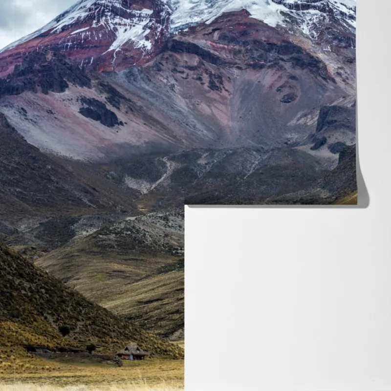 Fototapeta majestatyczna zaśnieżona dolina górska – Wallissimo® Fototapeta majestatyczna zaśnieżona dolina górska – Wallissimo®