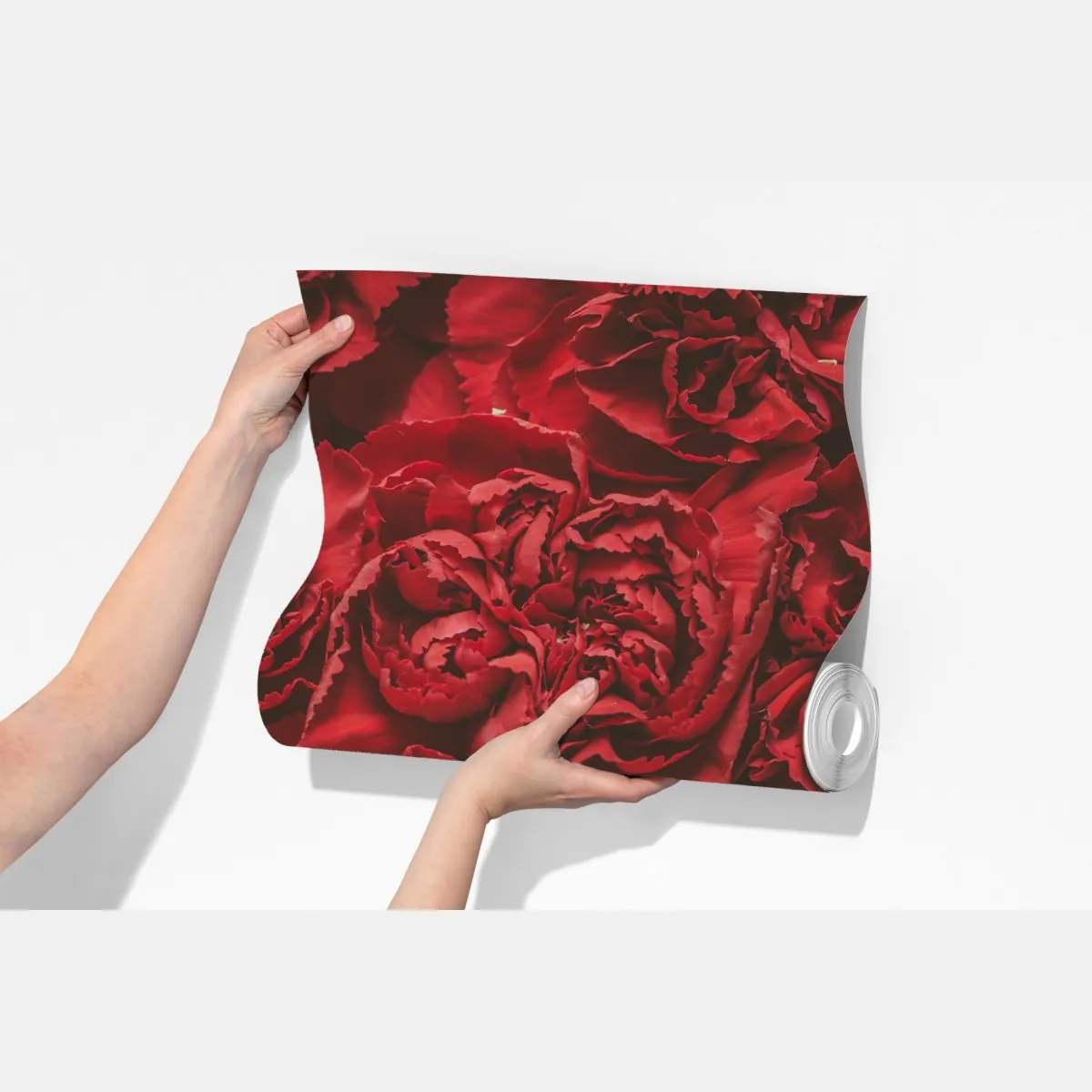 Fototapeta retro czerwone goździki wzór kwiatowy – Wallissimo® Fototapeta retro czerwone goździki wzór kwiatowy – Wallissimo®