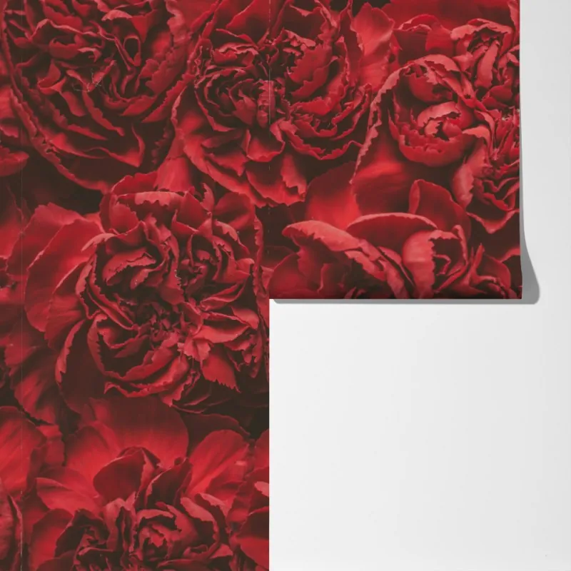 Fototapeta retro czerwone goździki wzór kwiatowy – Wallissimo® Fototapeta retro czerwone goździki wzór kwiatowy – Wallissimo®