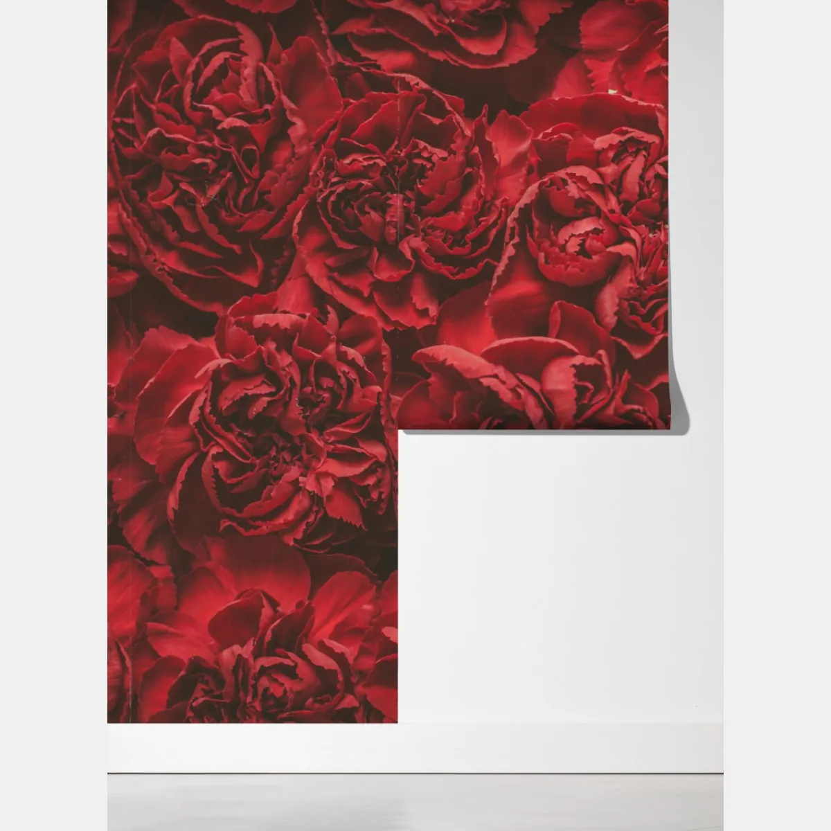 Fototapeta retro czerwone goździki wzór kwiatowy – Wallissimo® Fototapeta retro czerwone goździki wzór kwiatowy – Wallissimo®