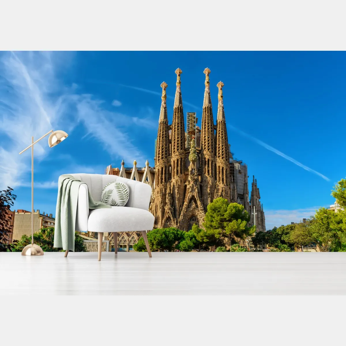 Fototapeta Sagrada Familia w Barcelonie – Wallissimo® Fototapeta Sagrada Familia w Barcelonie – Wallissimo®