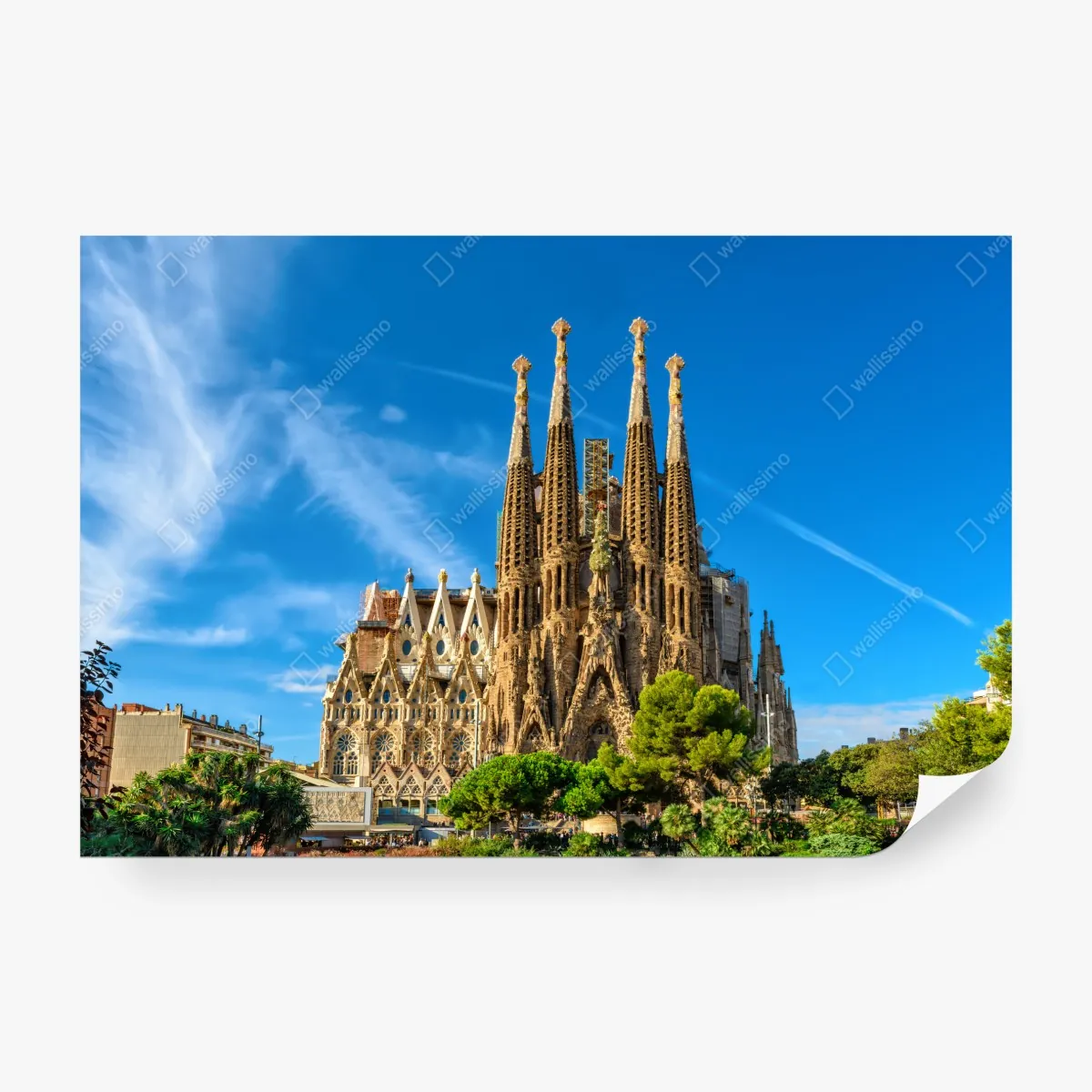 Fototapeta Sagrada Familia w Barcelonie – Wallissimo® Fototapeta Sagrada Familia w Barcelonie – Wallissimo®