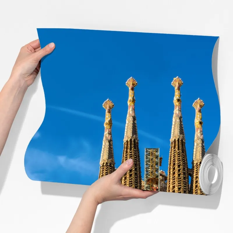 Fototapeta Sagrada Familia w Barcelonie – Wallissimo® Fototapeta Sagrada Familia w Barcelonie – Wallissimo®