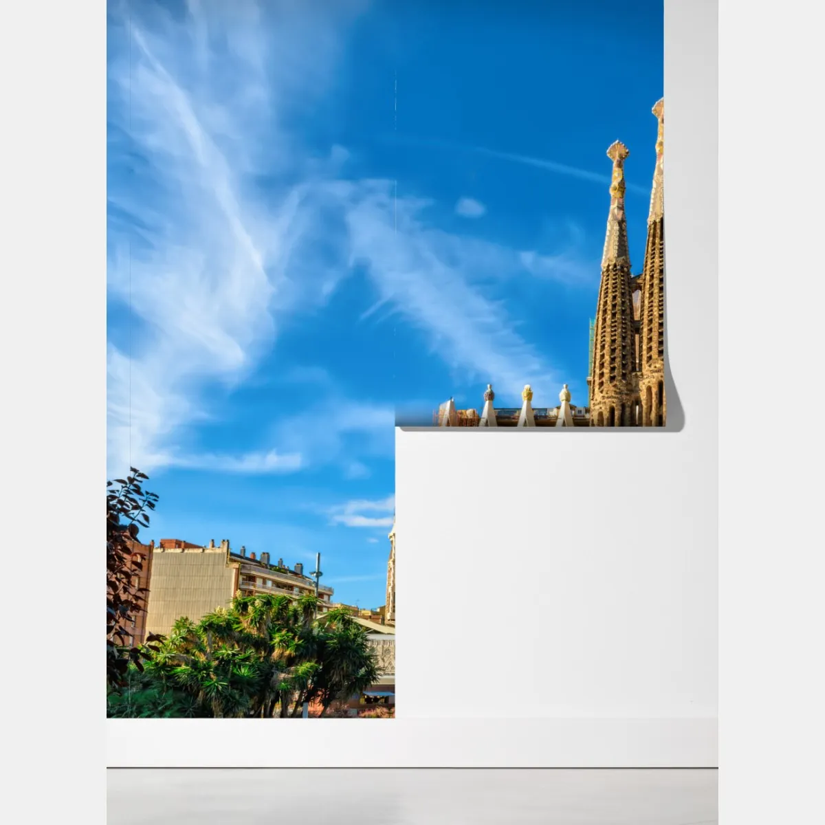 Fototapeta Sagrada Familia w Barcelonie – Wallissimo® Fototapeta Sagrada Familia w Barcelonie – Wallissimo®