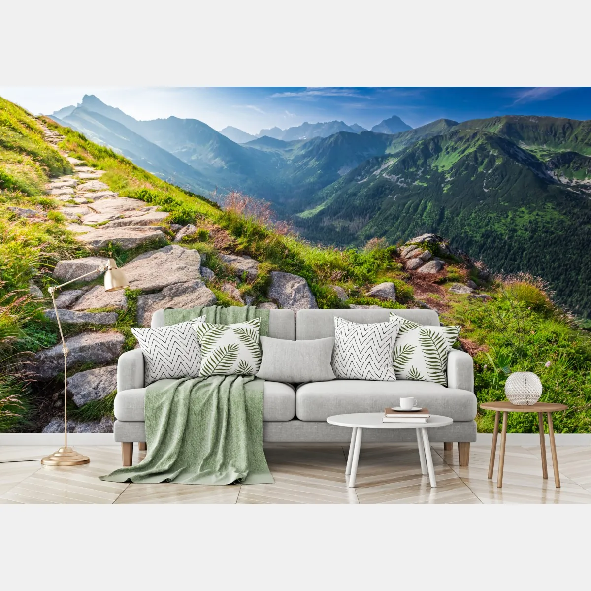 Fototapeta wschód słońca nad szlakiem w Tatrach – Wallissimo® Fototapeta wschód słońca nad szlakiem w Tatrach – Wallissimo®