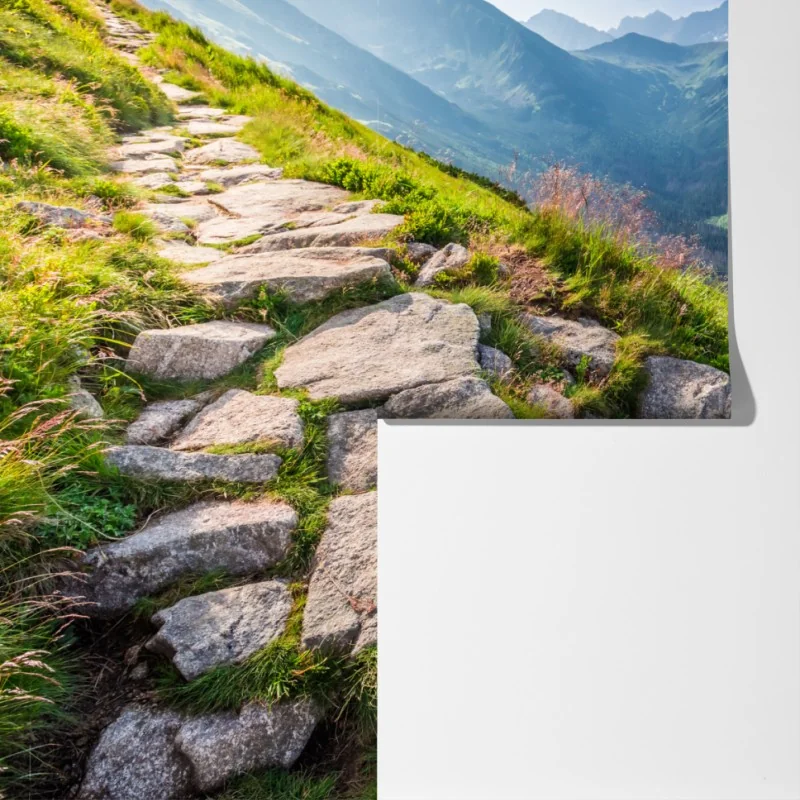 Fototapeta wschód słońca nad szlakiem w Tatrach – Wallissimo® Fototapeta wschód słońca nad szlakiem w Tatrach – Wallissimo®