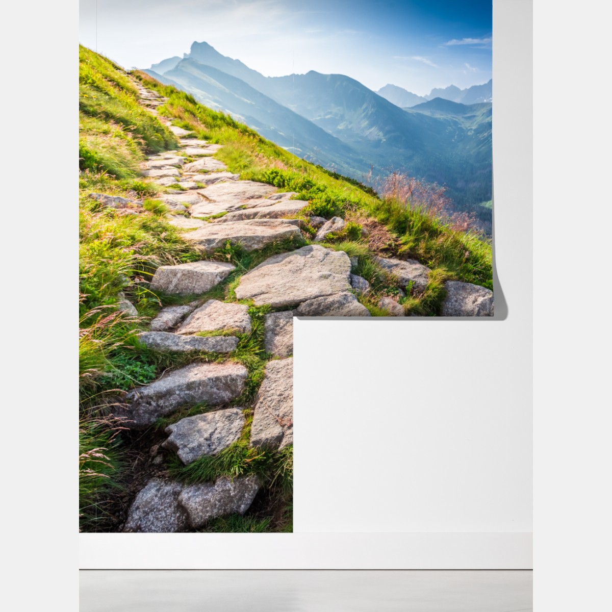 Fototapeta wschód słońca nad szlakiem w Tatrach – Wallissimo® Fototapeta wschód słońca nad szlakiem w Tatrach – Wallissimo®