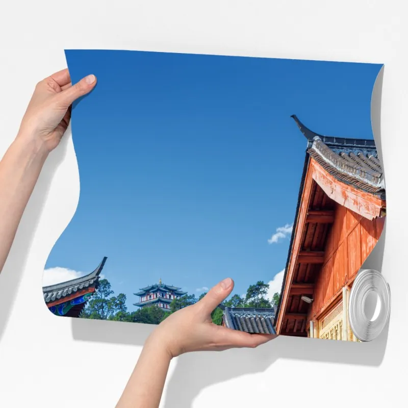 Fototapeta Lijiang stara ulica z lampionami – Wallissimo® Fototapeta Lijiang stara ulica z lampionami – Wallissimo®