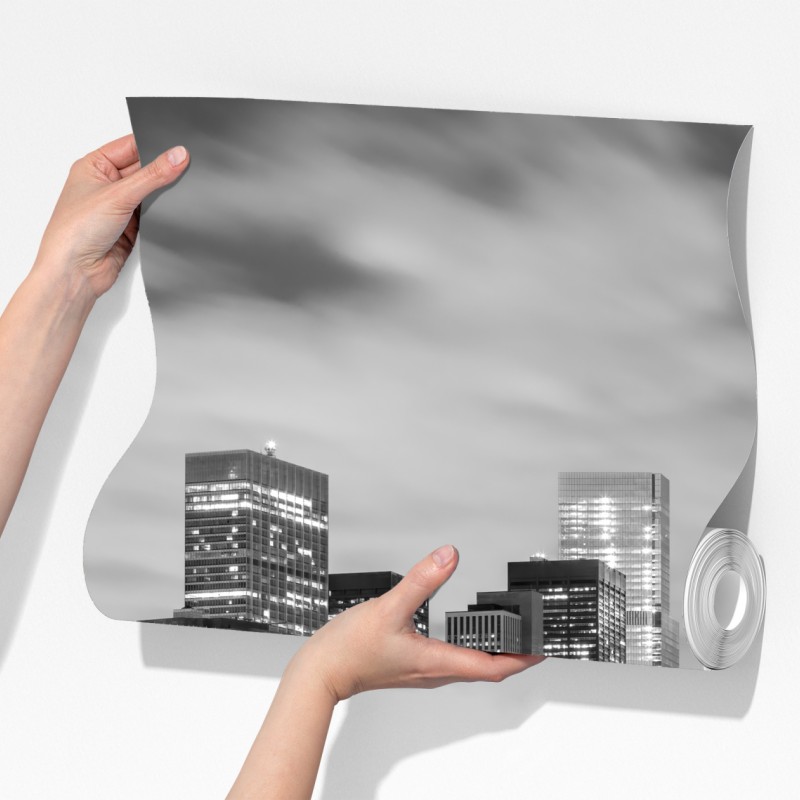 Fototapeta czarno-biała panorama Nowy Jork z Mostem Brooklyńskim – Wallissimo® Fototapeta czarno-biała panorama Nowy Jork z Mostem Brooklyńskim – Wallissimo®