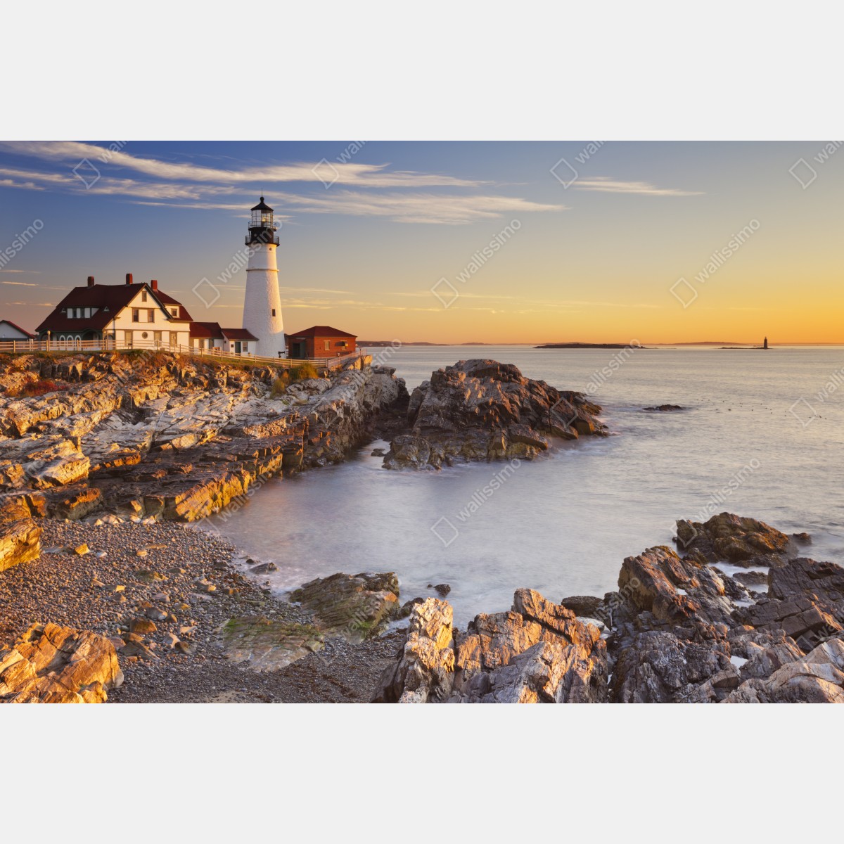 Fototapeta Portland Head latarnia morska o wschodzie słońca – Wallissimo® Fototapeta Portland Head latarnia morska o wschodzie słońca – Wallissimo®