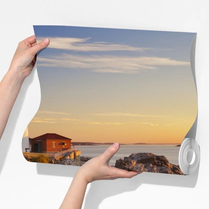 Fototapeta Portland Head latarnia morska o wschodzie słońca – Wallissimo® Fototapeta Portland Head latarnia morska o wschodzie słońca – Wallissimo®