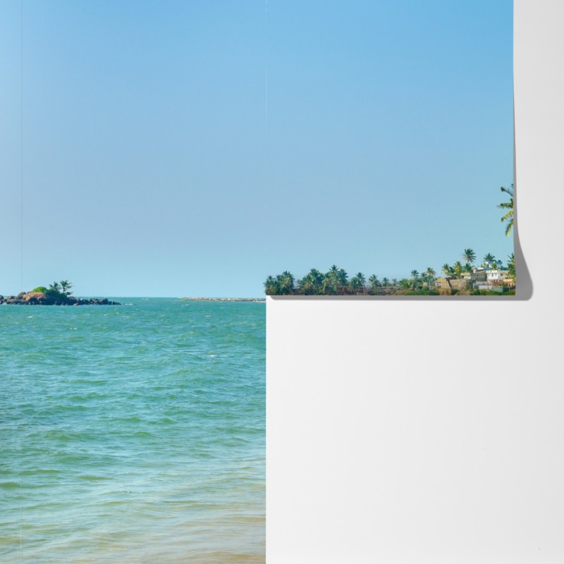 Fototapeta tropikalna plaża z palmami – Wallissimo® Fototapeta tropikalna plaża z palmami – Wallissimo®