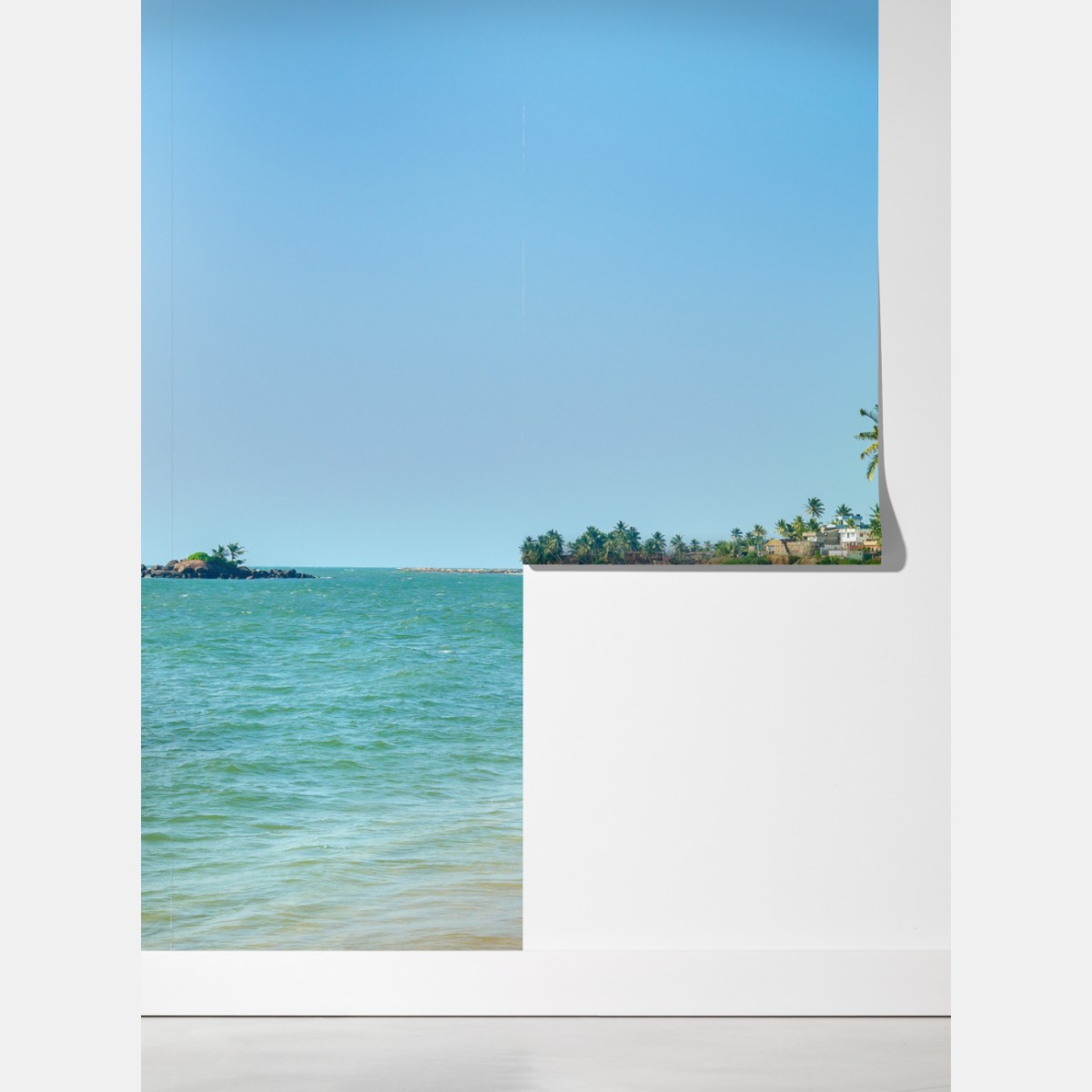 Fototapeta tropikalna plaża z palmami – Wallissimo® Fototapeta tropikalna plaża z palmami – Wallissimo®