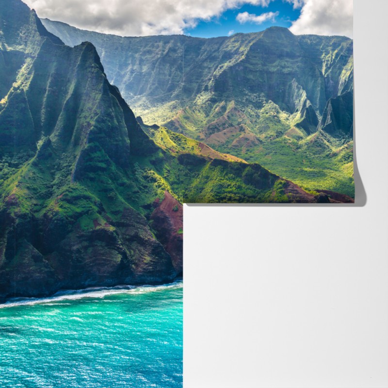 Fototapeta wspaniałe wybrzeże Hawajów – Wallissimo® Fototapeta wspaniałe wybrzeże Hawajów – Wallissimo®