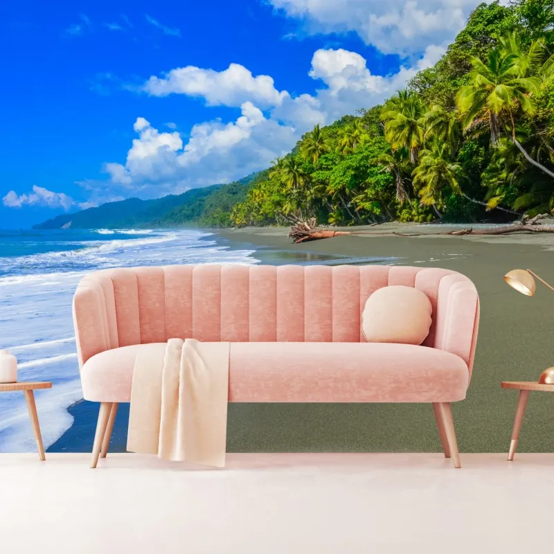 Fototapeta dzika plaża w Corcovado, Kostaryka – Wallissimo® Fototapeta dzika plaża w Corcovado, Kostaryka – Wallissimo®