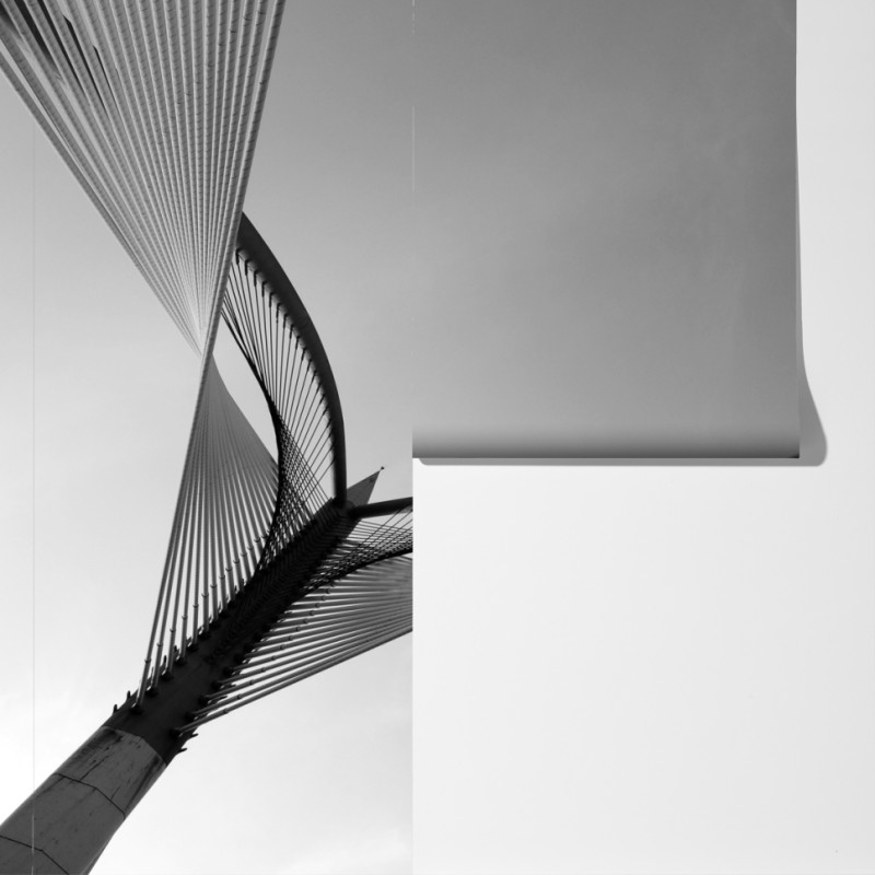 Fototapeta monochromatyczny most i geometryczne linie – Wallissimo® Fototapeta monochromatyczny most i geometryczne linie – Wallissimo®