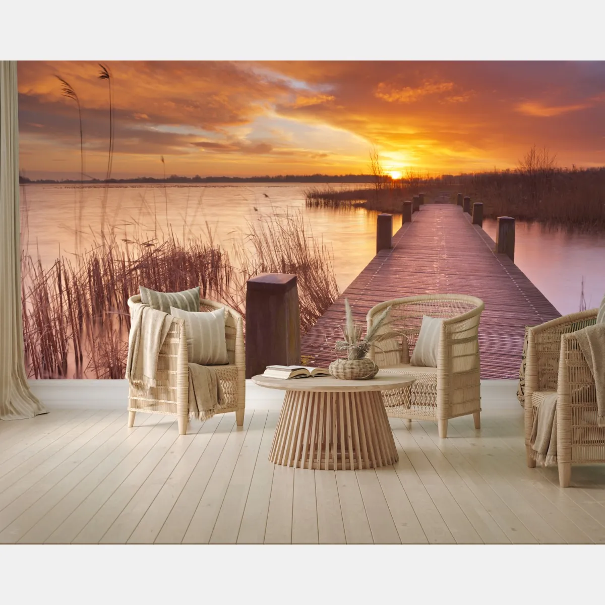 Fototapeta wschód słońca nad jeziorem w Amsterdamie – Wallissimo® Fototapeta wschód słońca nad jeziorem w Amsterdamie – Wallissimo®