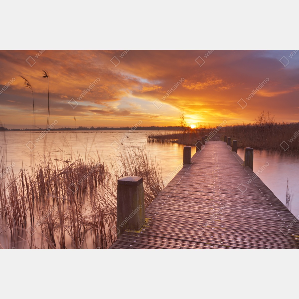 Fototapeta wschód słońca nad jeziorem w Amsterdamie – Wallissimo® Fototapeta wschód słońca nad jeziorem w Amsterdamie – Wallissimo®