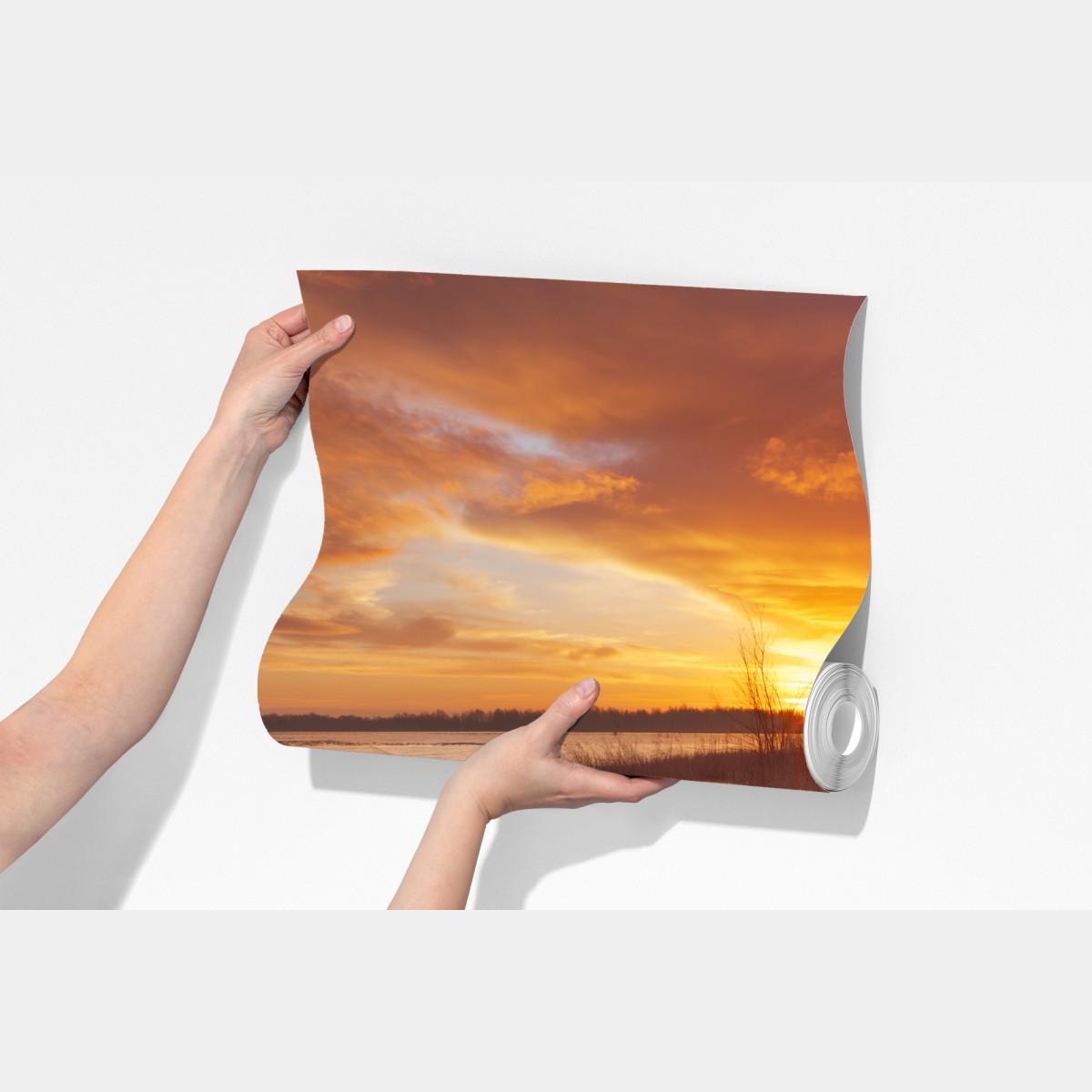 Fototapeta wschód słońca nad jeziorem w Amsterdamie – Wallissimo® Fototapeta wschód słońca nad jeziorem w Amsterdamie – Wallissimo®