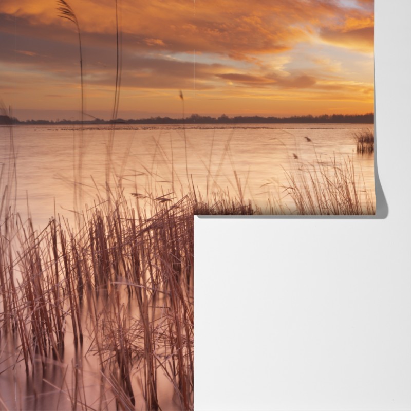 Fototapeta wschód słońca nad jeziorem w Amsterdamie – Wallissimo® Fototapeta wschód słońca nad jeziorem w Amsterdamie – Wallissimo®