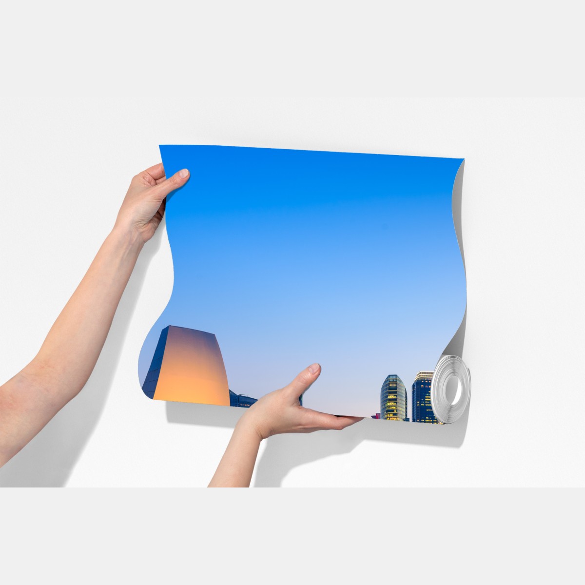 Fototapeta Singapur panorama miasta o zmierzchu – Wallissimo® Fototapeta Singapur panorama miasta o zmierzchu – Wallissimo®