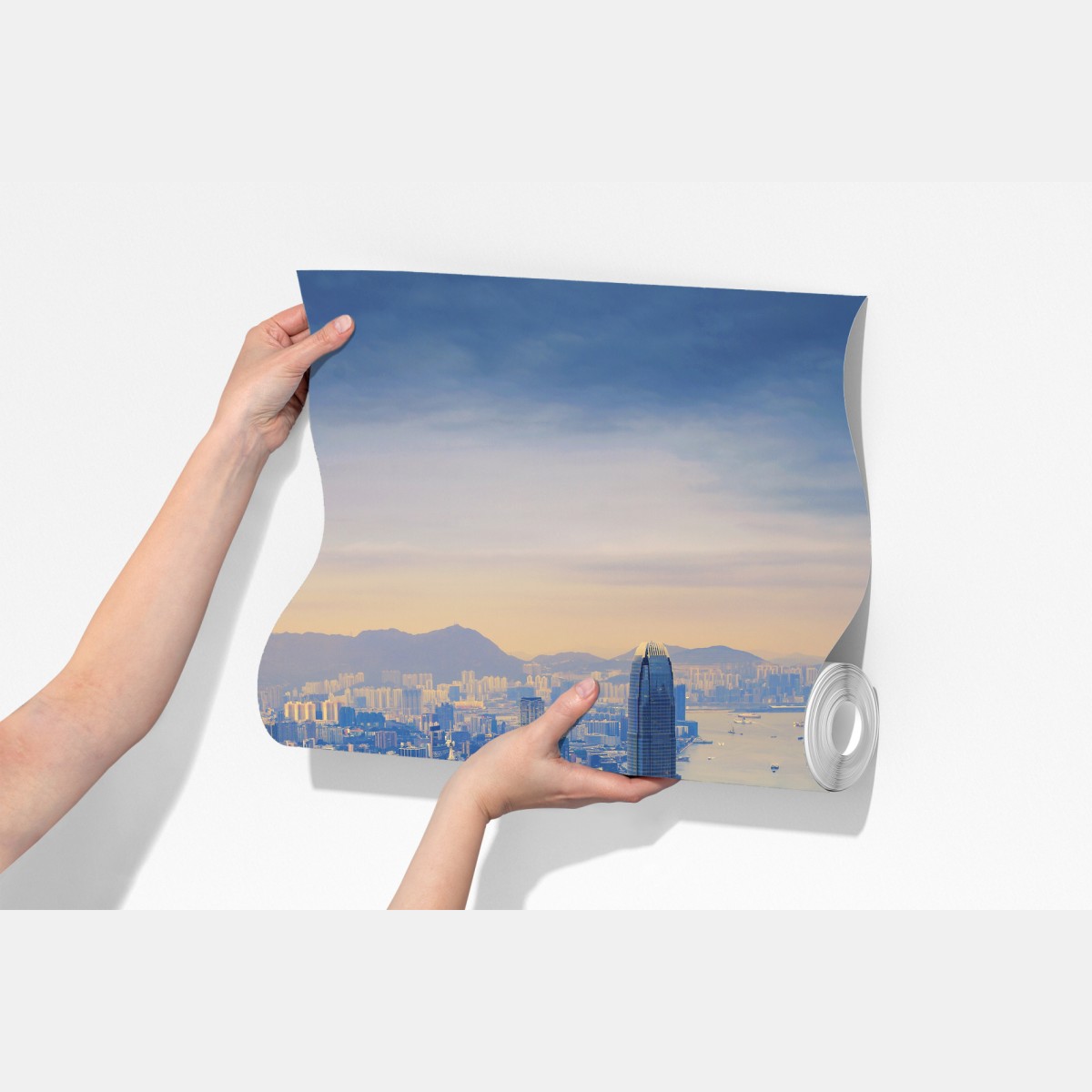 Fototapeta Hong Kong panorama miasta o zmierzchu – Wallissimo® Fototapeta Hong Kong panorama miasta o zmierzchu – Wallissimo®