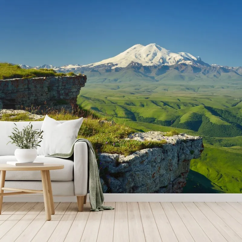 Fototapeta majestatyczny Elbrus o poranku