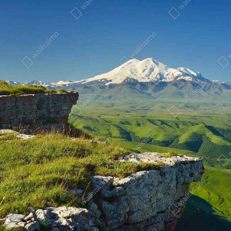 Fototapeta majestatyczny Elbrus o poranku – Wallissimo® Fototapeta majestatyczny Elbrus o poranku – Wallissimo®