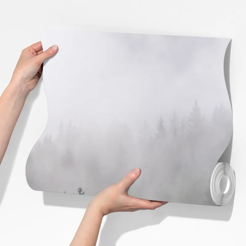 Fototapeta mglisty las iglasty panorama – Wallissimo® Fototapeta mglisty las iglasty panorama – Wallissimo®