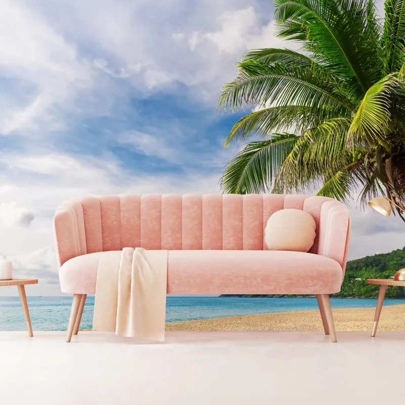 Fototapeta tropikalna plaża w Phuket z palmą – Wallissimo®