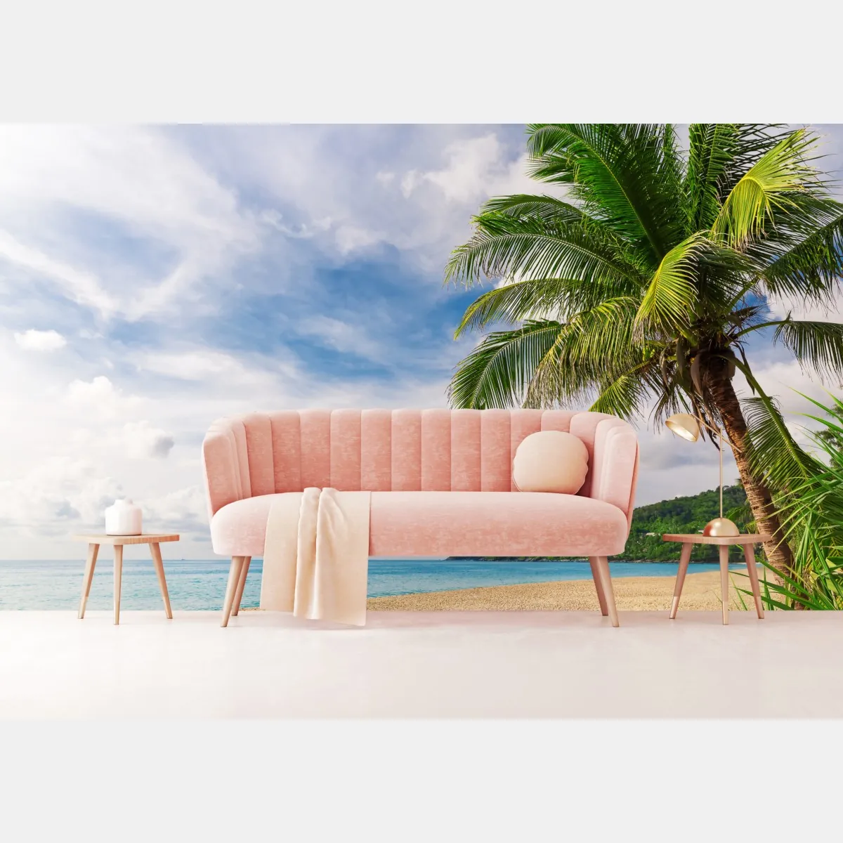 Fototapeta tropikalna plaża w Phuket z palmą – Wallissimo®