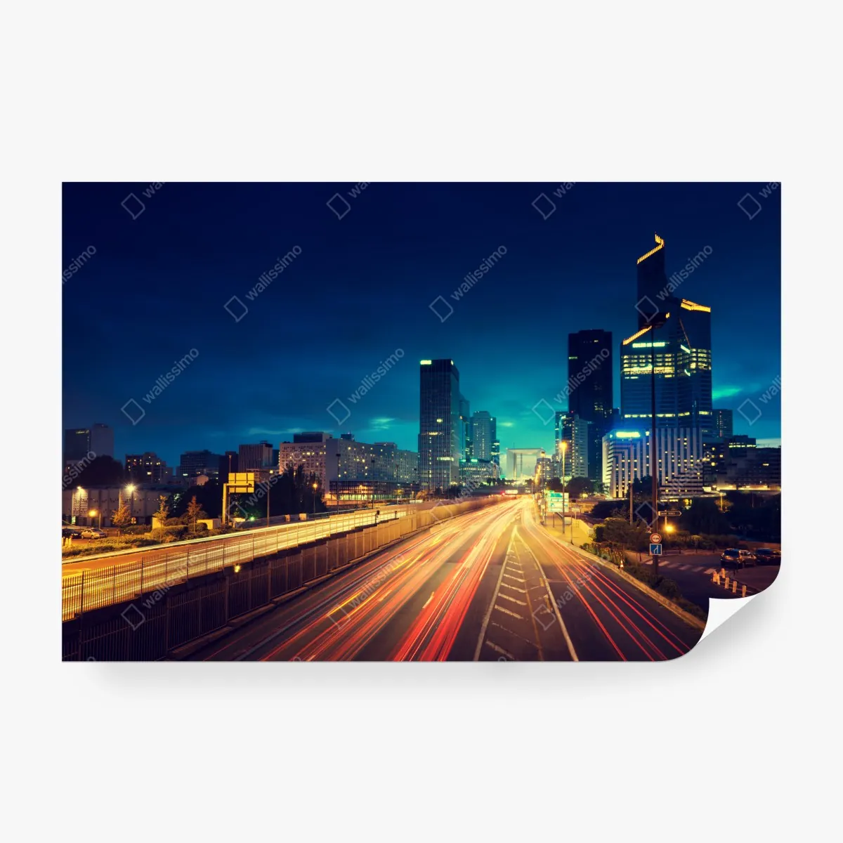 Fototapeta La Défense panorama miasta o zmierzchu – Wallissimo® Fototapeta La Défense panorama miasta o zmierzchu – Wallissimo®