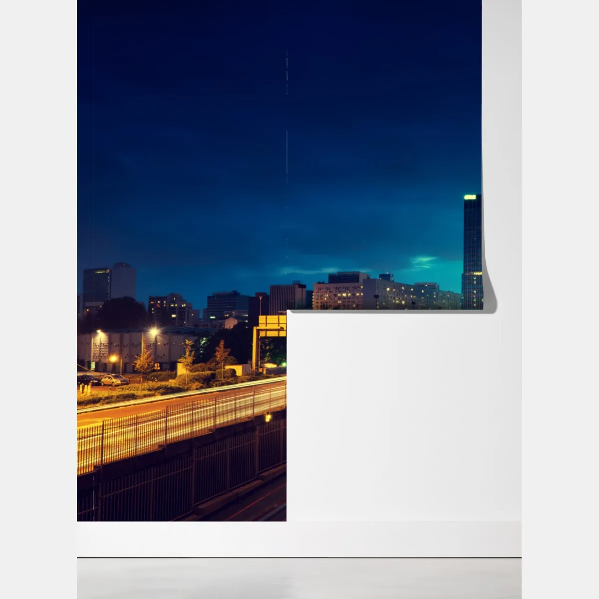 Fototapeta La Défense panorama miasta o zmierzchu – Wallissimo® Fototapeta La Défense panorama miasta o zmierzchu – Wallissimo®